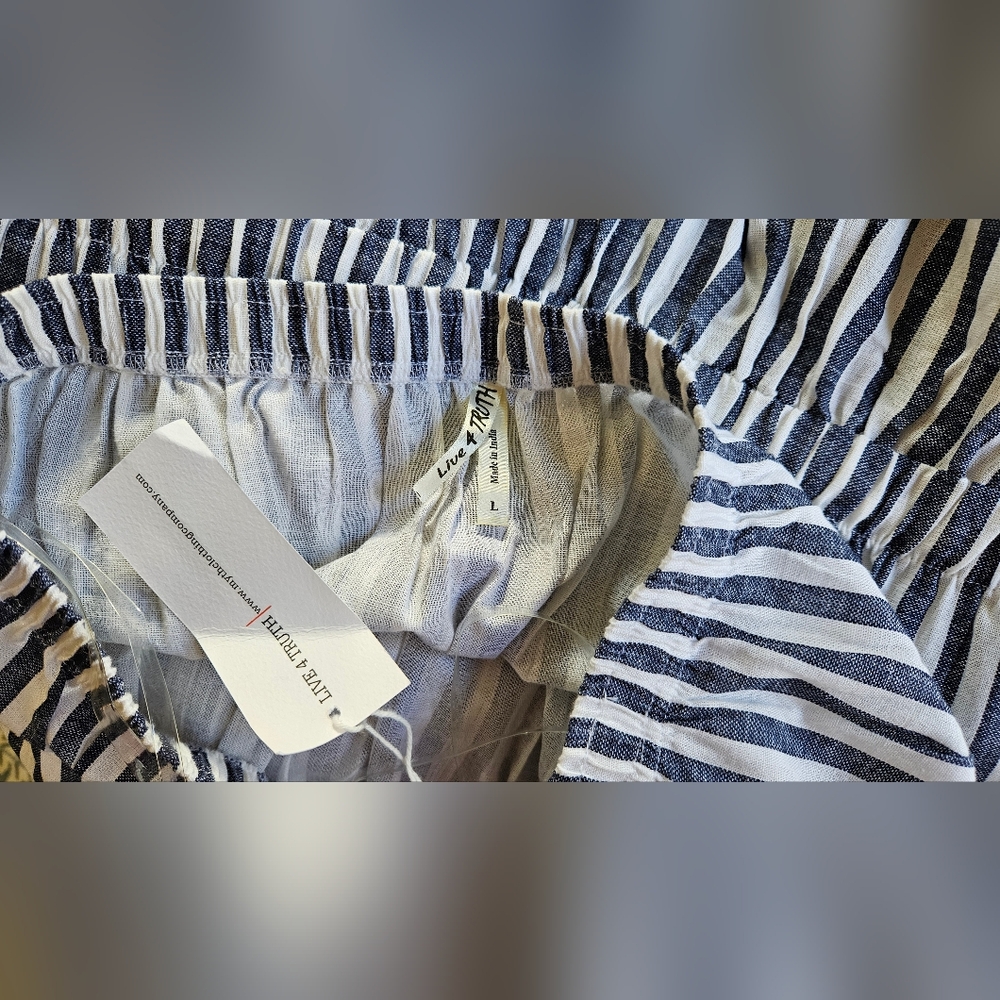 BNWT Striped Navy & White Sleeveless Pant-Suit - Picture 7 of 7